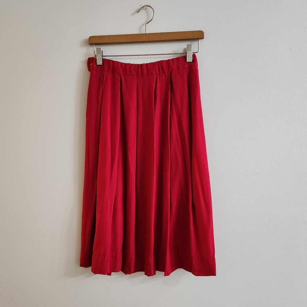 Vtg Country Sophisticates by Pendleton Portland Oregon pleated Red skirt, 10